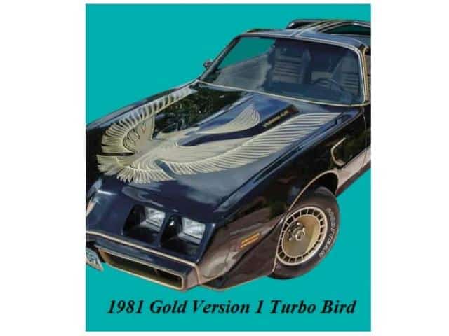 1980 & 81 Trans Am TURBO Decal kit (choose co